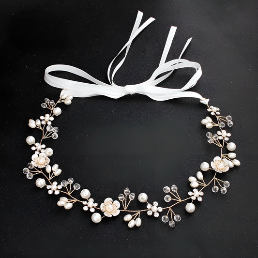Pearl and Crystal Hair Vine