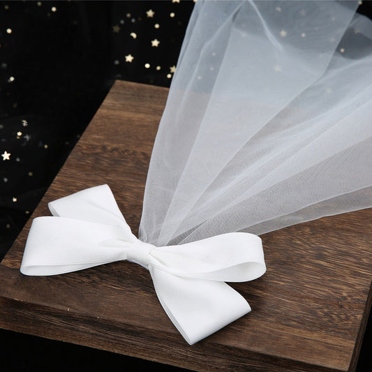 Bow Hair Clip Veil
